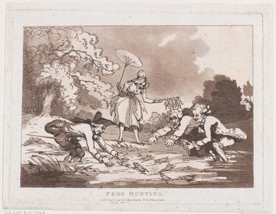 Polowanie na żaby autorstwa Thomas Rowlandson