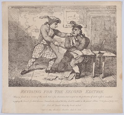 Frontispiece, Rewizja dla drugiej edycji Picturesque Beauties of Boswell, P..., 15 czerwca 1786. autorstwa Thomas Rowlandson