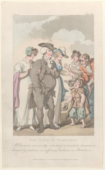 Frontispiece: The Vicar of Wakefield, z The Vicar of Wakefield, 1 maja 1817, 1 maja 1817. autorstwa Thomas Rowlandson