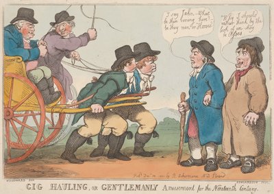 Gig-Hauling, czyli dżentelmeńska rozrywka XIX wieku autorstwa Thomas Rowlandson