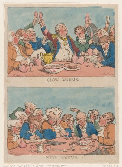 Glow Worms, Muck Worms, 1812., 1812. autorstwa Thomas Rowlandson