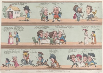 Groteskowe granice pokoi i sal, [20 listopada 1800], przedruk., [20 listopada 1800], przedruk. autorstwa Thomas Rowlandson