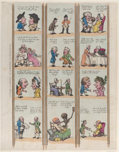 Groteskowe granice pomieszczeń i sal, tablica 15, 1799., 1799. autorstwa Thomas Rowlandson