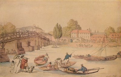 Most Hampton, 1800 autorstwa Thomas Rowlandson