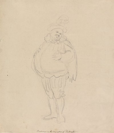 Henderson w roli Falstaffa autorstwa Thomas Rowlandson