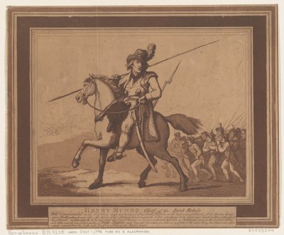 Henry Munro, przywódca irlandzkich rebeliantów autorstwa Thomas Rowlandson