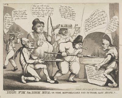 Świetna zabawa dla Johna Bulla, czyli republikanie w ostatniej fazie autorstwa Thomas Rowlandson