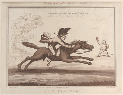 Osiągnięcia koni, szkic 11: Miernik lądowy!!, 1 sierpnia 1799., 1 sierpnia 1799. autorstwa Thomas Rowlandson