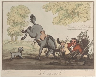 Horse Accomplishments, Szkic 12: Vaulter!!, 1 sierpnia 1799., 1 sierpnia 1799. autorstwa Thomas Rowlandson
