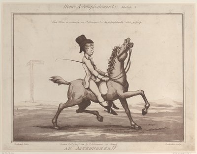 Osiągnięcia koni, szkic 1: Astronom !!, 1 sierpnia 1799., 1 sierpnia 1799. autorstwa Thomas Rowlandson