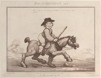 Horse Accomplishments, Sketch 2: A Paviour!!, 1 sierpnia 1799., 1 sierpnia 1799. autorstwa Thomas Rowlandson