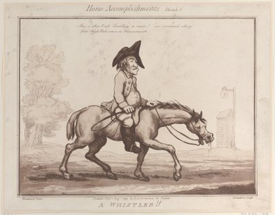 Horse Accomplishments, Sketch 3: A Whistler !!, 1 sierpnia 1799., 1 sierpnia 1799. autorstwa Thomas Rowlandson