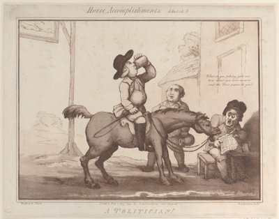 Osiągnięcia koni, szkic 5: Polityk!!, 1 sierpnia 1799., 1 sierpnia 1799. autorstwa Thomas Rowlandson