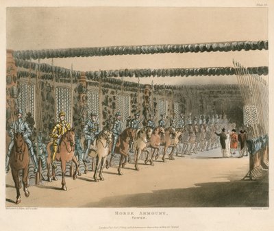 Zbrojownia konna w Tower of London autorstwa Thomas Rowlandson