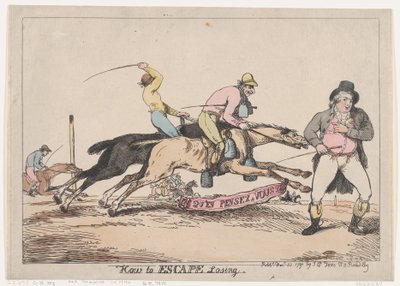 Jak uciec przed przegraną, 22 listopada 1791, 22 listopada 1791. autorstwa Thomas Rowlandson
