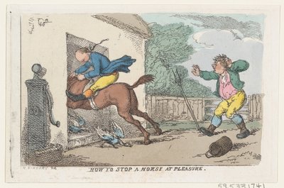 Jak zatrzymać konia w przyjemności, 1803., 1803. autorstwa Thomas Rowlandson