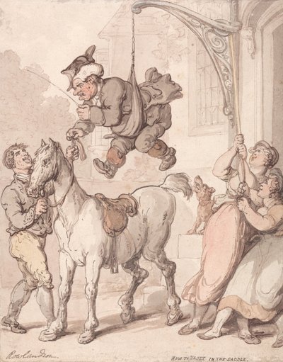 Jak wykonać skok w siodle autorstwa Thomas Rowlandson