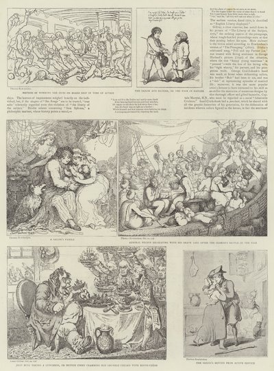 Sztuka humorystyczna na Królewskiej Wystawie Marynarki Wojennej autorstwa Thomas Rowlandson