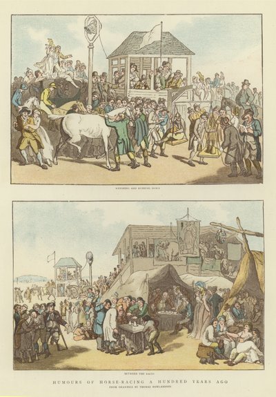 Humory z wyścigów konnych sprzed stu lat autorstwa Thomas Rowlandson