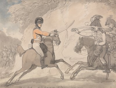 Ćwiczenia z pałaszem węgierskim i góralskim autorstwa Thomas Rowlandson
