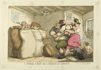 Czuję szczura lub łotra w zbożu autorstwa Thomas Rowlandson
