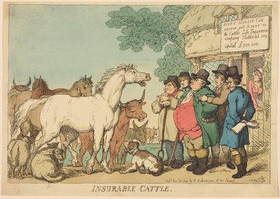Bydło podlegające ubezpieczeniu autorstwa Thomas Rowlandson