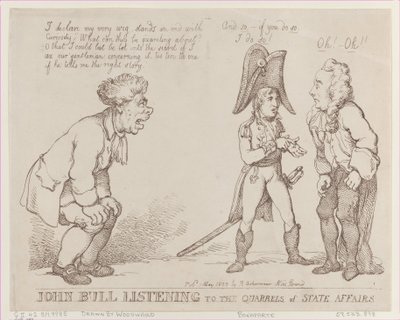 John Bull Listening to the Quarrels of State Affairs, 1 maja 1803, 1 maja 1803. autorstwa Thomas Rowlandson