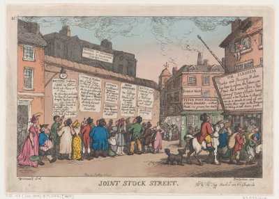 Joint Stock Street, 10 marca 1808., 10 marca 1808. autorstwa Thomas Rowlandson
