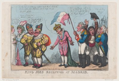Przyjęcie króla Joego w Madrycie, 21 sierpnia 1808 r., 21 sierpnia 1808 r. autorstwa Thomas Rowlandson