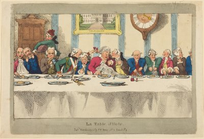 Posiłek w formie bufetu autorstwa Thomas Rowlandson