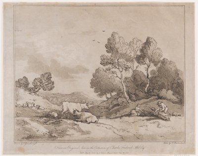 Pejzaż z postaciami wiążącymi wiązkę drewna, 21 maja 1789., 21 maja 1789. autorstwa Thomas Rowlandson