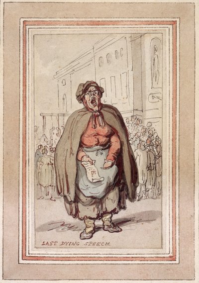 „Mowa ostatniego umierania”, koniec XVIII-początek XIX wieku autorstwa Thomas Rowlandson