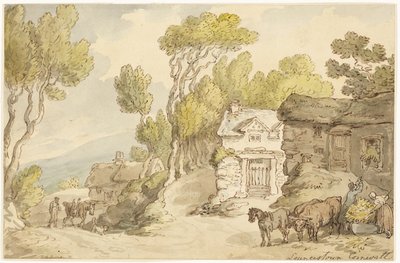 Launcetown, Kornwalia autorstwa Thomas Rowlandson