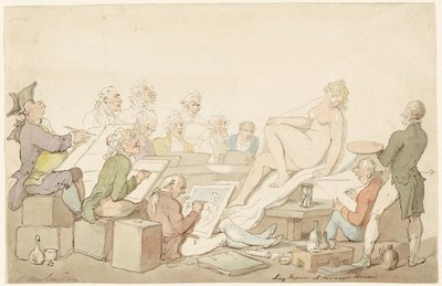 Połóż postać w Somerset House autorstwa Thomas Rowlandson