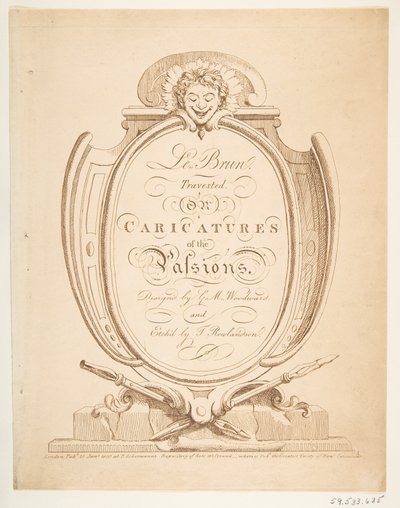 Le Brun Travested, czyli karykatury namiętności, styczeń-luty 1800. autorstwa Thomas Rowlandson