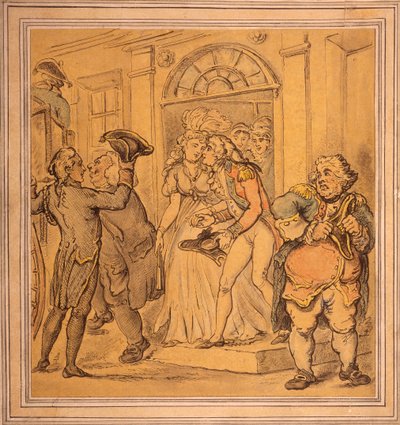 Wyjazd po imprezie, koniec XVIII-początek XIX wieku autorstwa Thomas Rowlandson