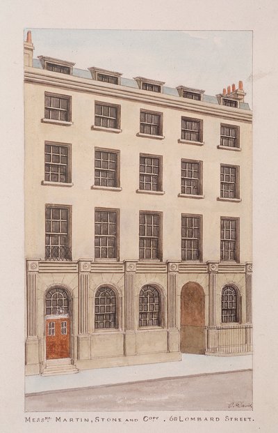 Lombard Street, Londyn, ok. 1850 autorstwa Thomas Rowlandson