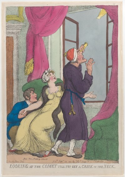 Patrzenie na kometę, aż dostaniesz rany w szyję, 20 września 1811 r., 20 września 1811 r. autorstwa Thomas Rowlandson