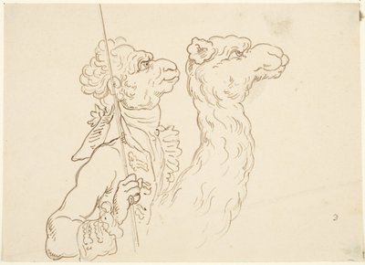 Człowiek i wielbłąd autorstwa Thomas Rowlandson