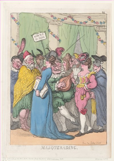 Maskarada, [30 sierpnia 1811], przedruk., [30 sierpnia 1811], przedruk. autorstwa Thomas Rowlandson