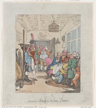 Zamienniki pomiarowe dla Armii Rezerwy, 1805., 1805. autorstwa Thomas Rowlandson
