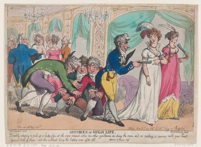Miseries of High Life, 1 marca 1808., 1 marca 1808. autorstwa Thomas Rowlandson