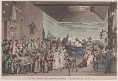 Wystawa Lapończyków pana Bullocka, 8 lutego 1822 r., 8 lutego 1822 r. autorstwa Thomas Rowlandson