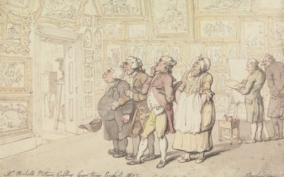 Galeria obrazów pana Michella, Grove House, Enfield, 1817 r. autorstwa Thomas Rowlandson