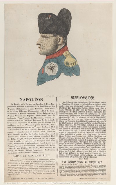 Napoleon, marzec 1814., marzec 1814. autorstwa Thomas Rowlandson