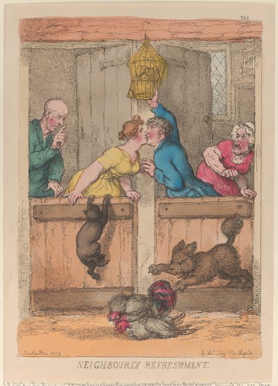 Poczęstunek od sąsiadów autorstwa Thomas Rowlandson