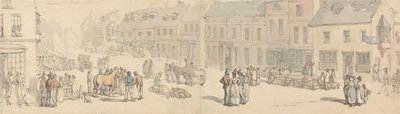 Newport High Street, Wyspa Wight autorstwa Thomas Rowlandson