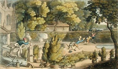 „O bezwzględny bydlak!”, z „Tańca śmierci”, wyd. Ackermann autorstwa Thomas Rowlandson