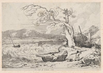 Na wybrzeżu Sussex, 1784-85., 1784-85. autorstwa Thomas Rowlandson