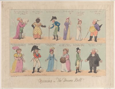 Opinie na temat ustawy rozwodowej!!, 2 czerwca 1800 r., 2 czerwca 1800 r. autorstwa Thomas Rowlandson